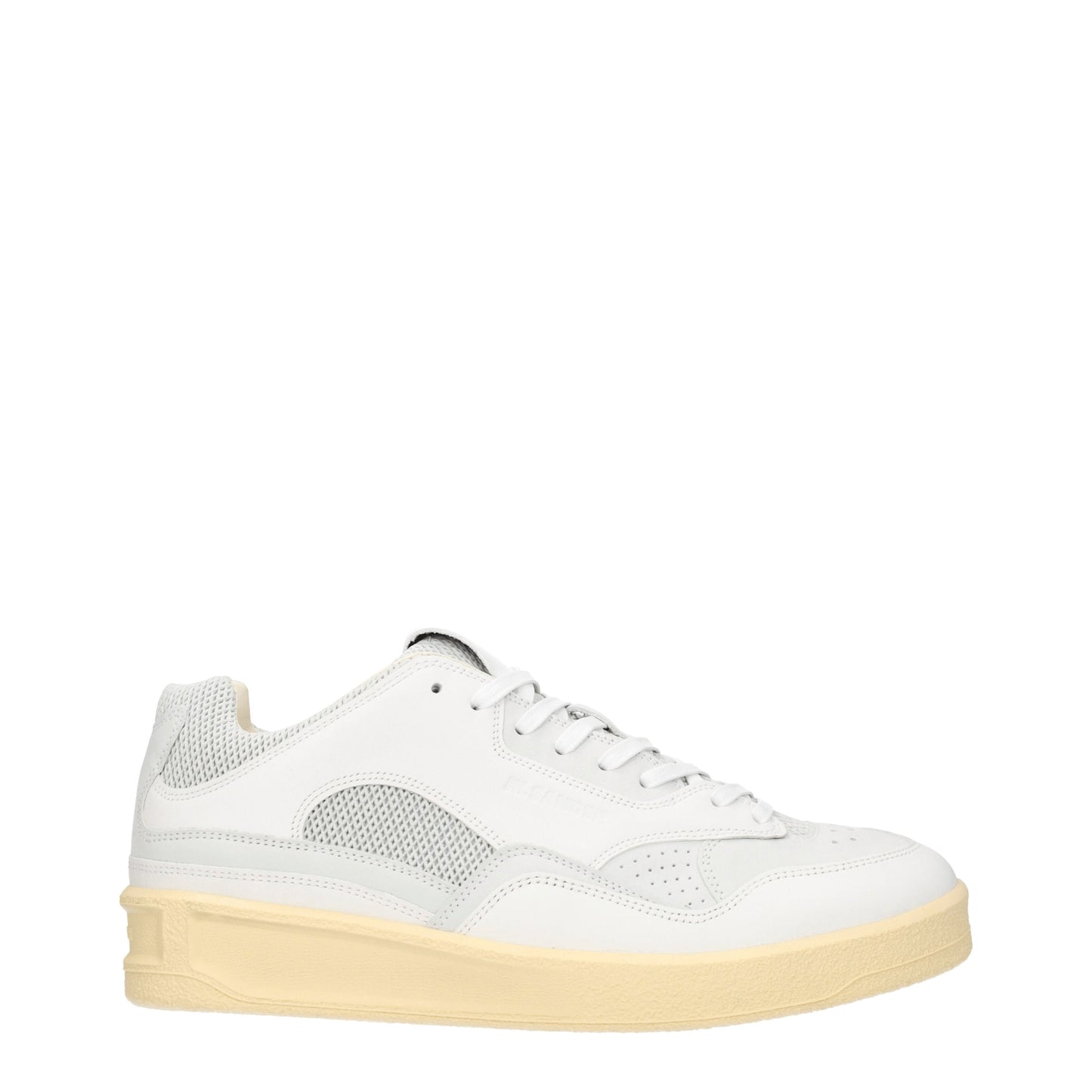 Jil Sander Men's Sneakers in Leather White/Light Grey