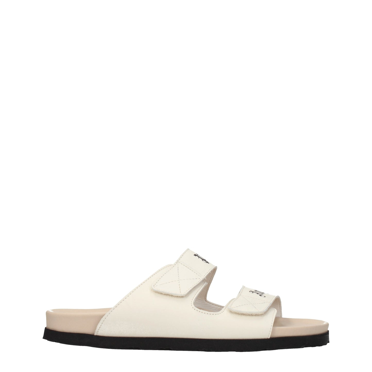 Palm Angels Sandals & Slippers Men Leather Beige/Black