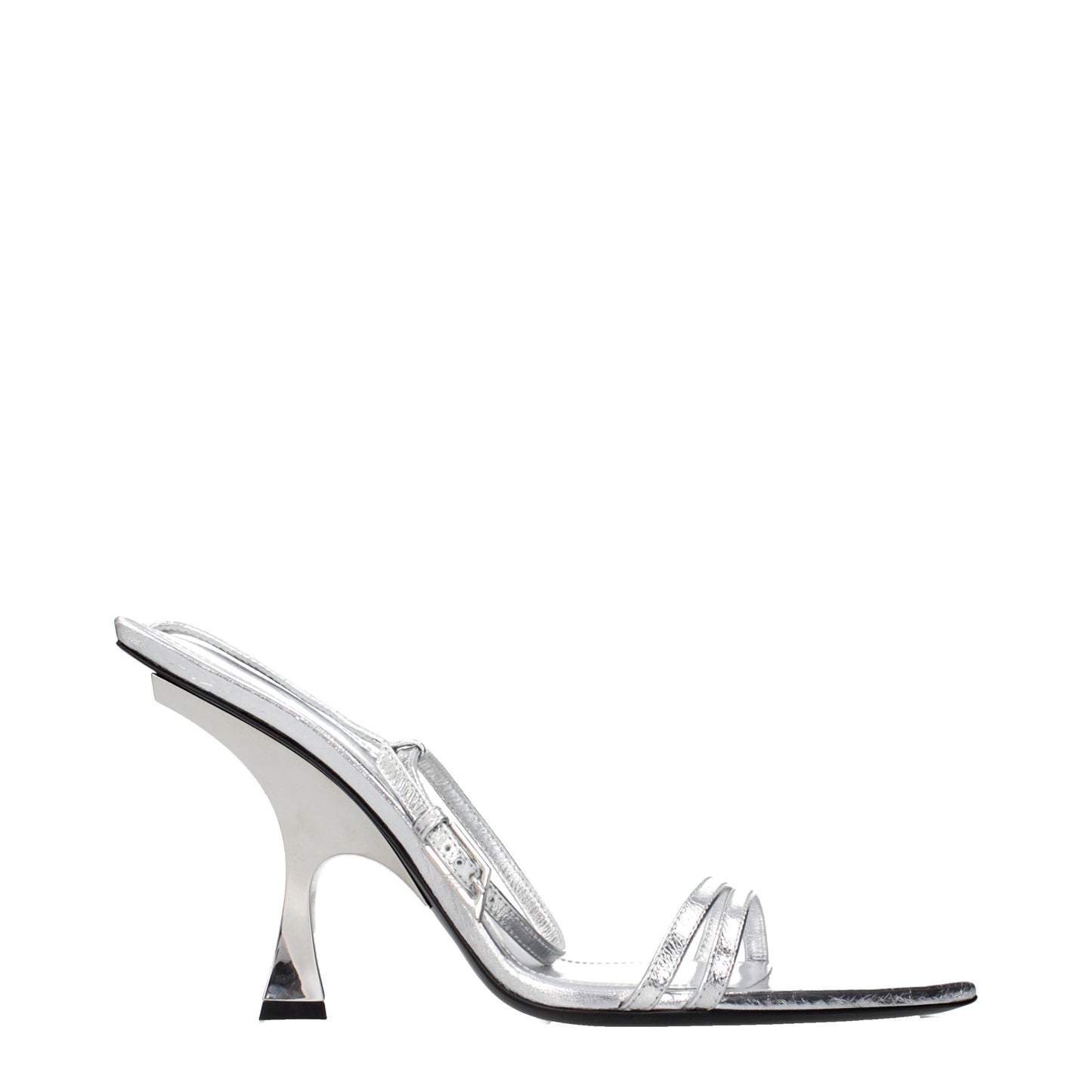 The Attico Sandals Women Leather Silver