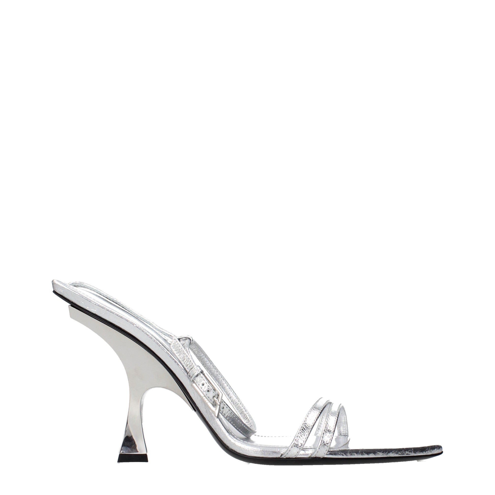The Attico Sandals Women Leather Silver