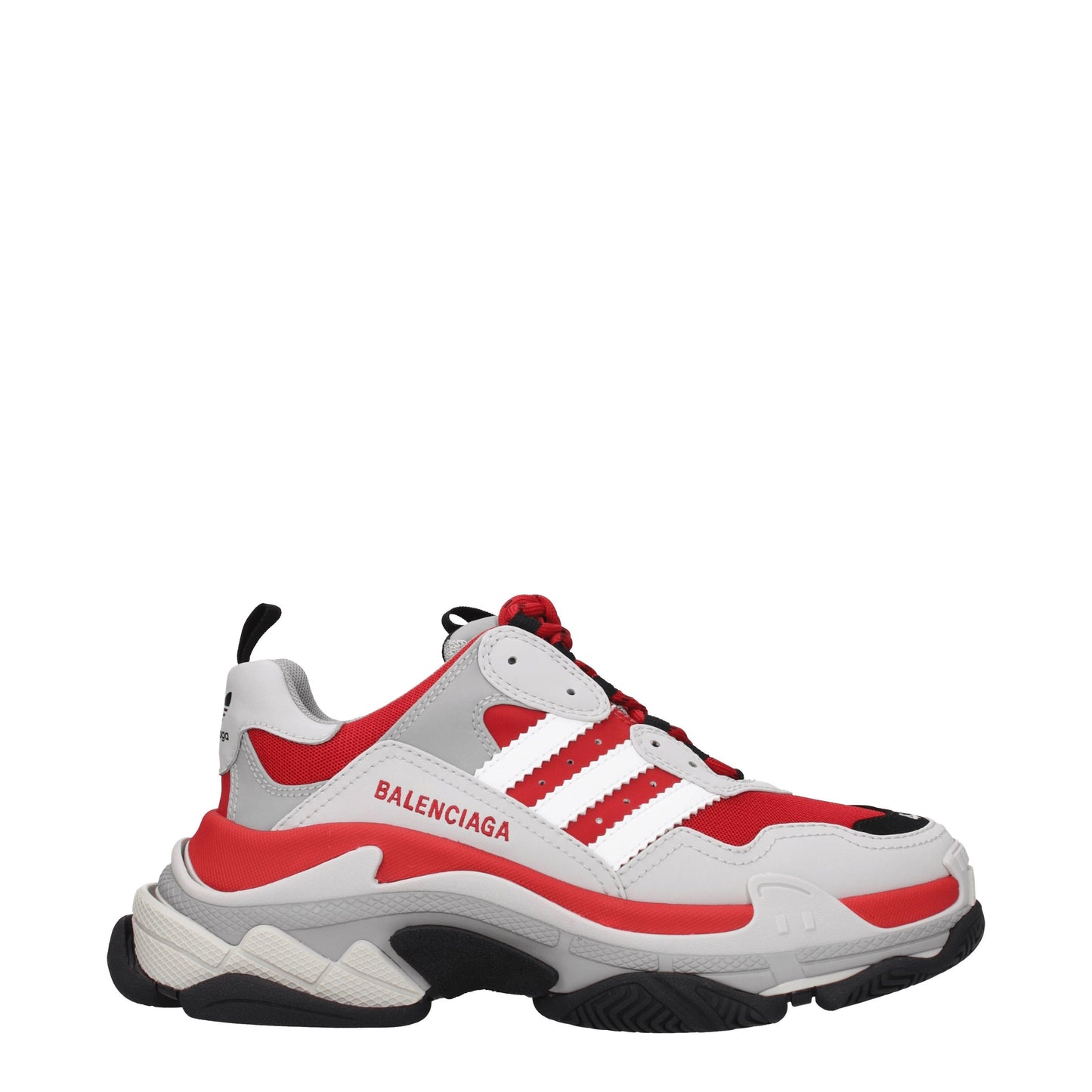 Balenciaga Men's Sneakers in Fabric  Gray/Red