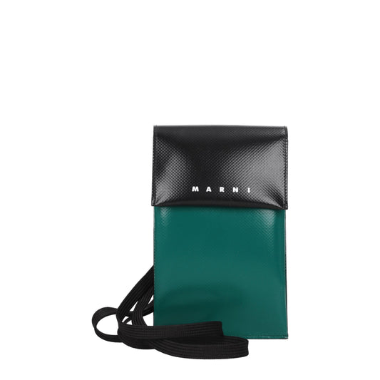 Marni Smartphone holders Men Polyester Black/Oil Blue