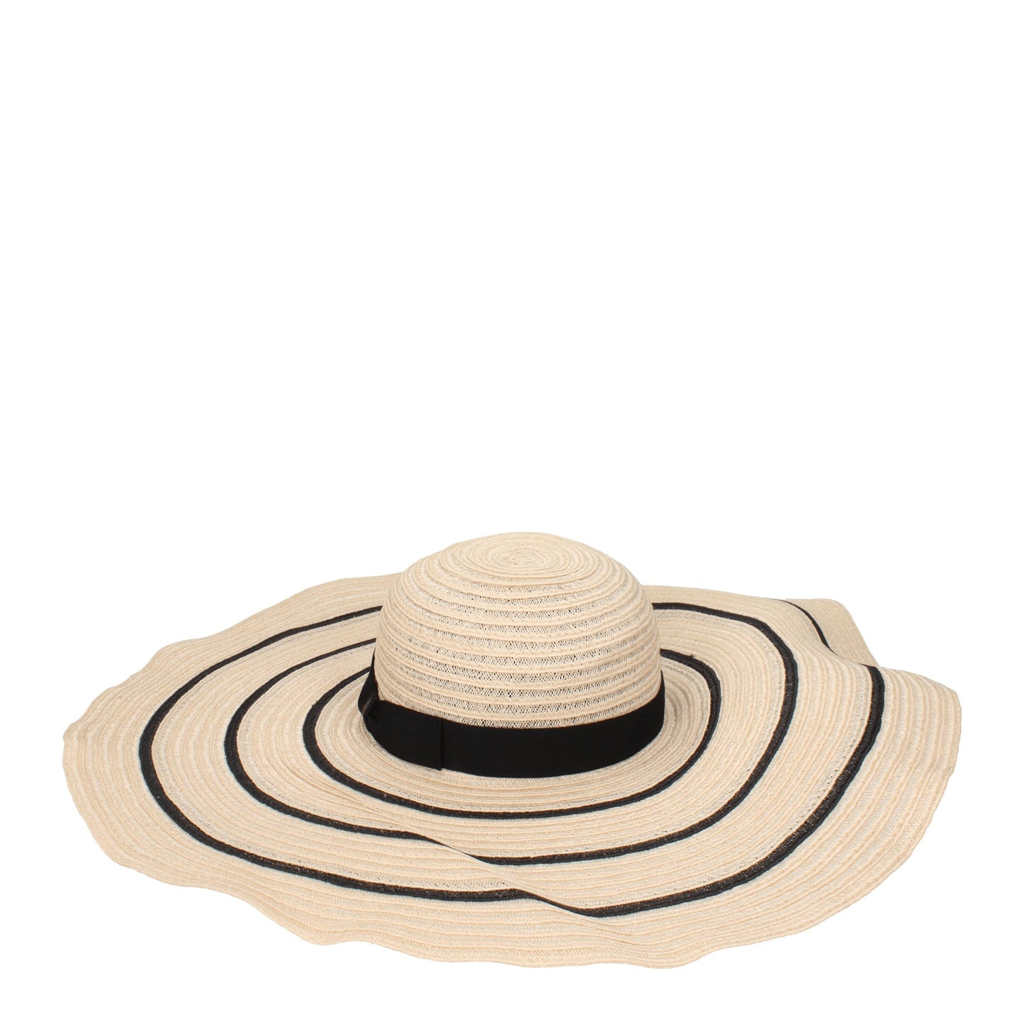 Borsalino Hats Women Hemp Beige/Black