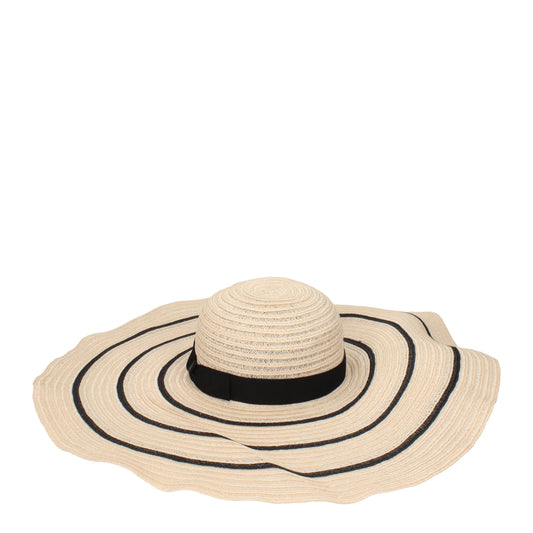 Borsalino Hats Women Hemp Beige/Black