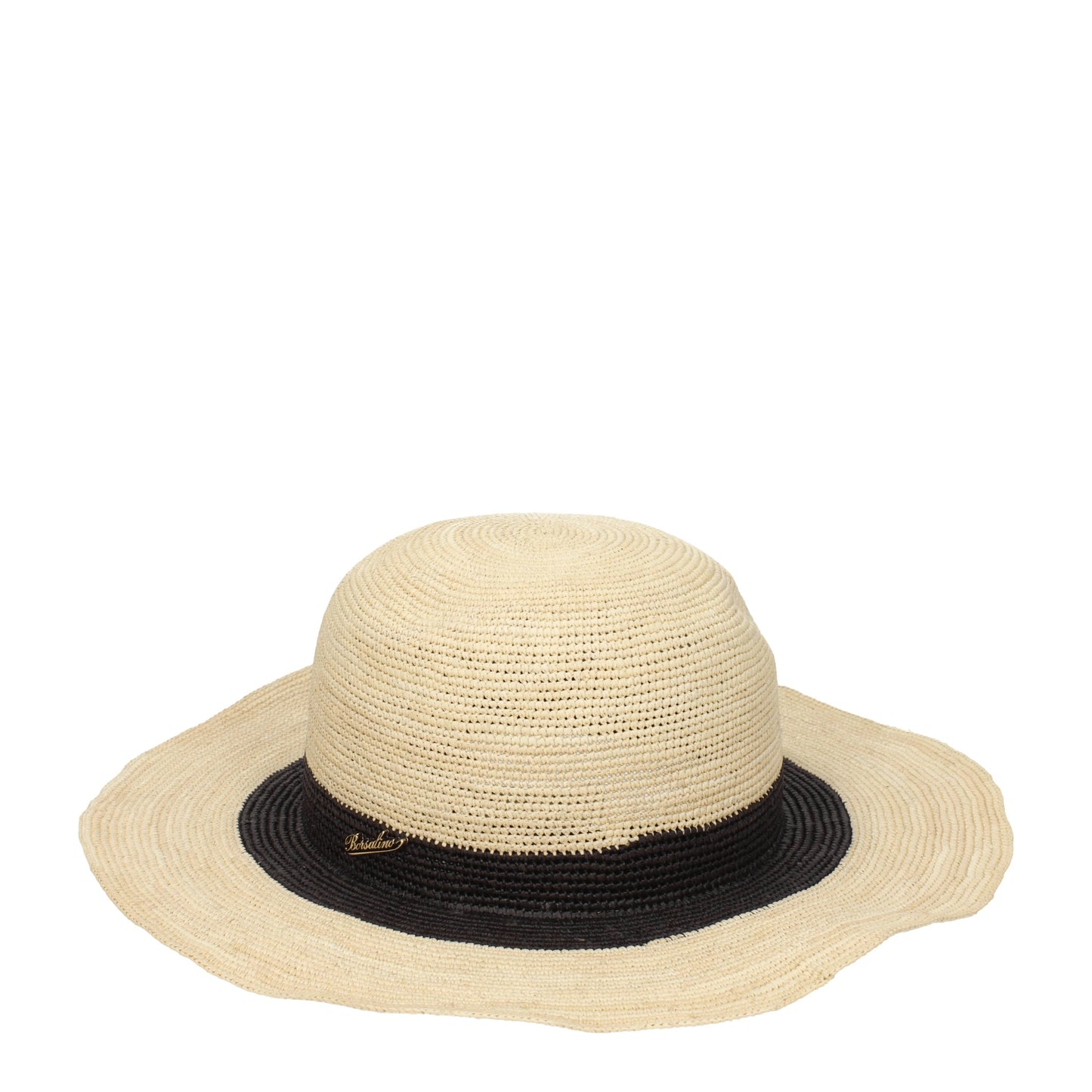 Borsalino Hats Women Straw Beige/Black