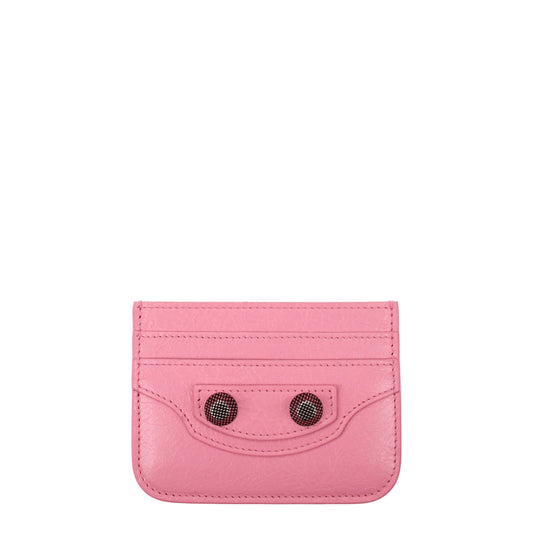 Balenciaga Document Holders Women Leather Pink/Rose Pink