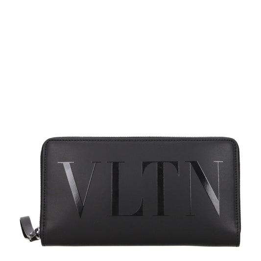 Valentino Garavani Wallets Men Leather Black/Black