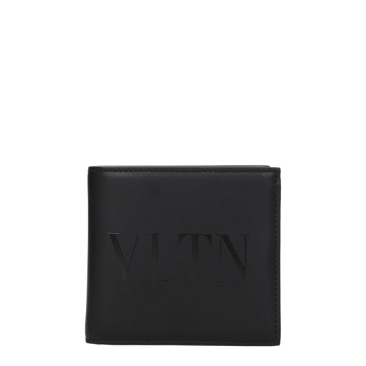 Valentino Garavani Wallets Men Leather Black/Black