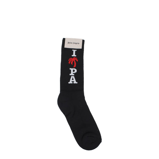 Palm Angels Socks Men Cotton Black