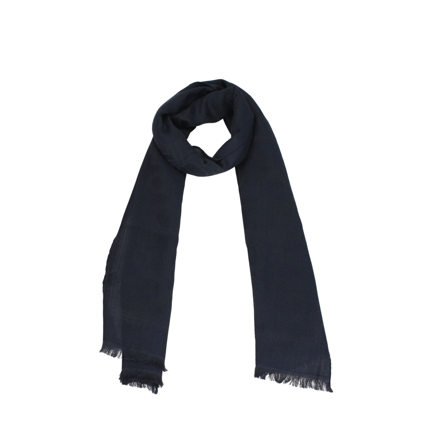 Salvatore Ferragamo Scarves Men Virgin Wool Blue/Dark Blue