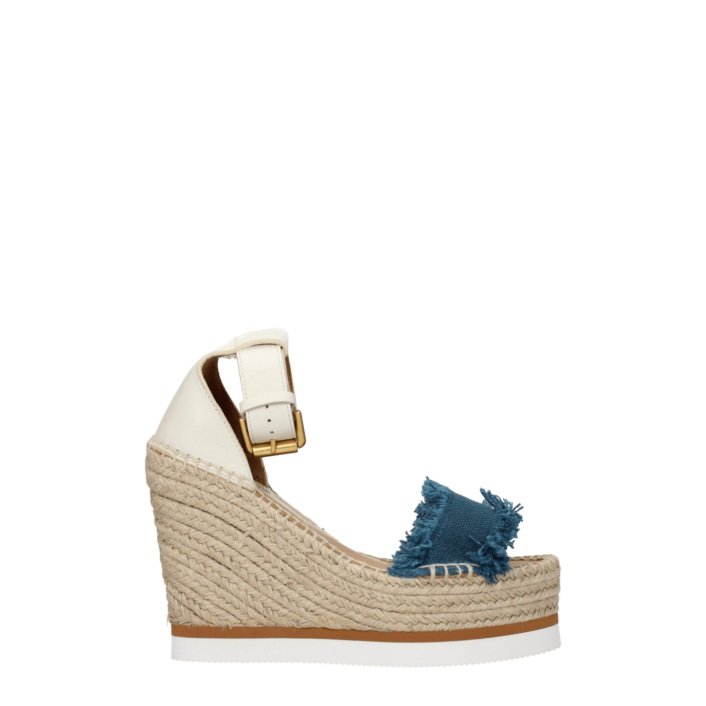 See by Chloé Women's Wedges in Leather Beige/Oil Blue