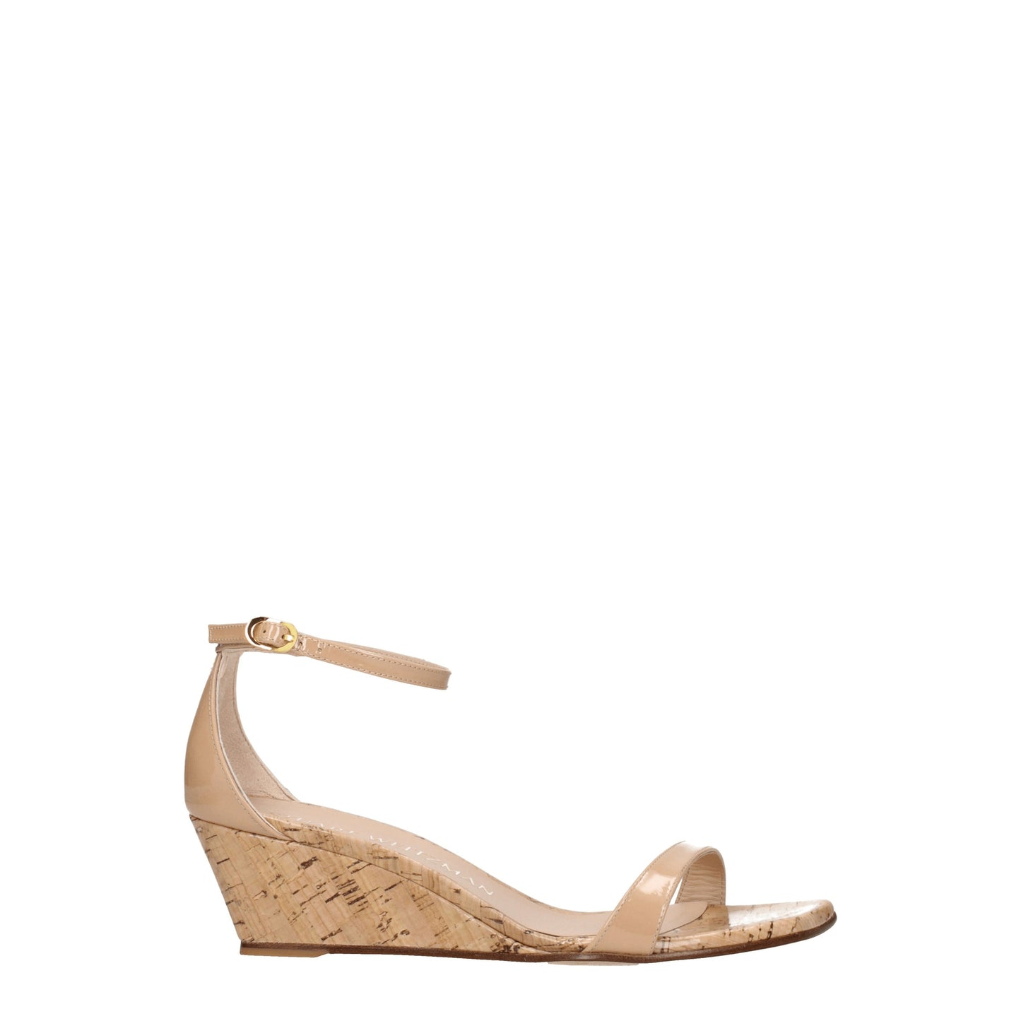 Stuart Weitzman Women's Wedges in Patent Leather Beige/Clay