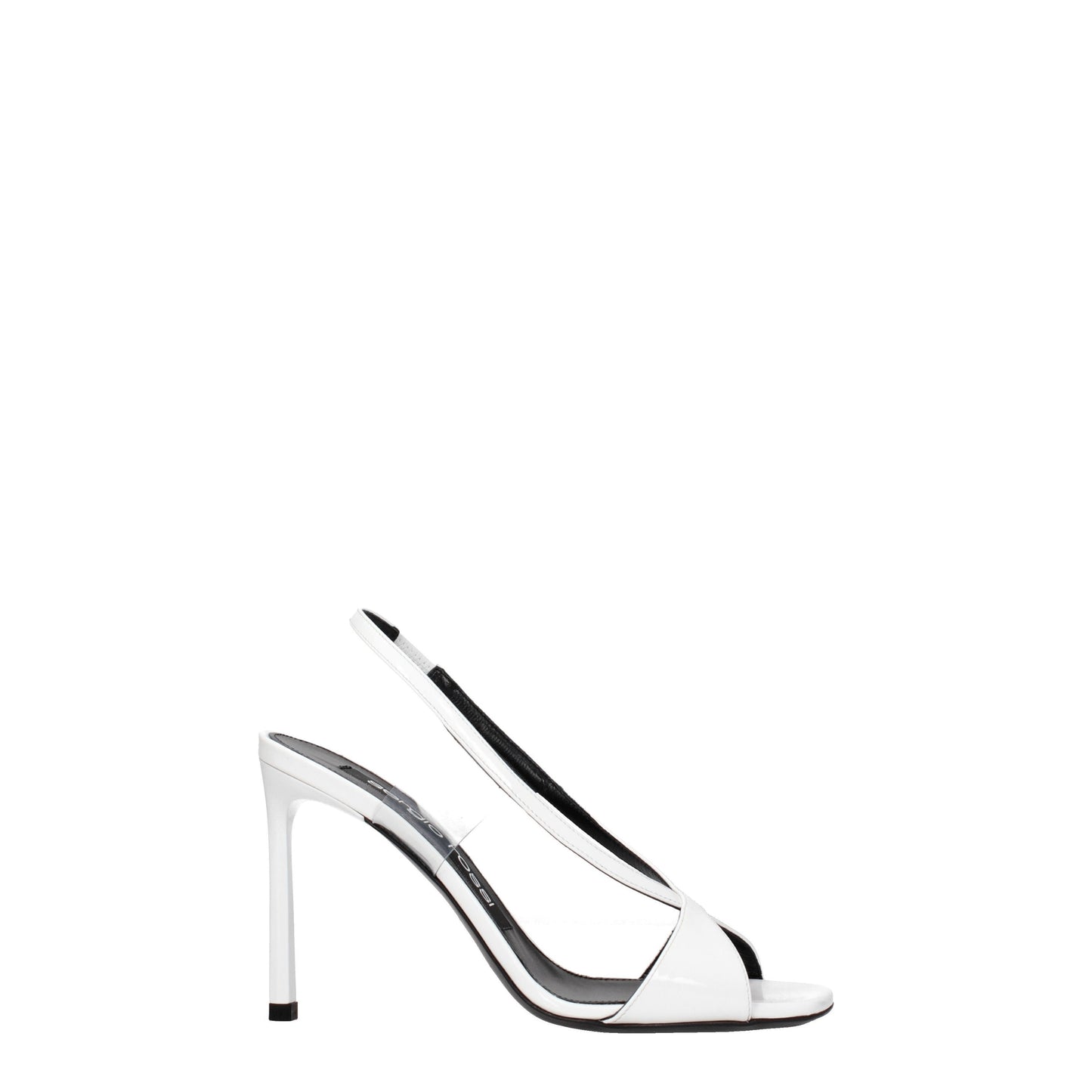 Sergio Rossi Women's Sandals in Patent Leather White/Optic White