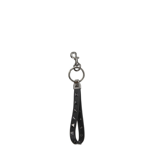 Valentino Garavani Keychain Men Leather Black