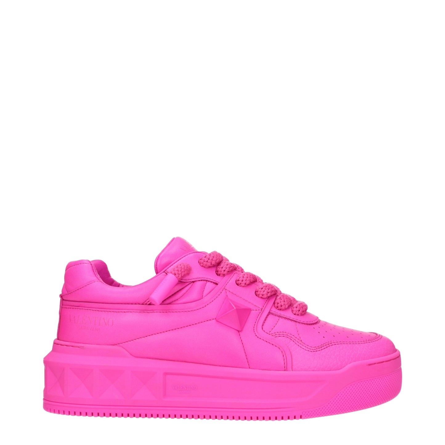 Valentino Garavani Men's Sneakers in Leather Fuchsia