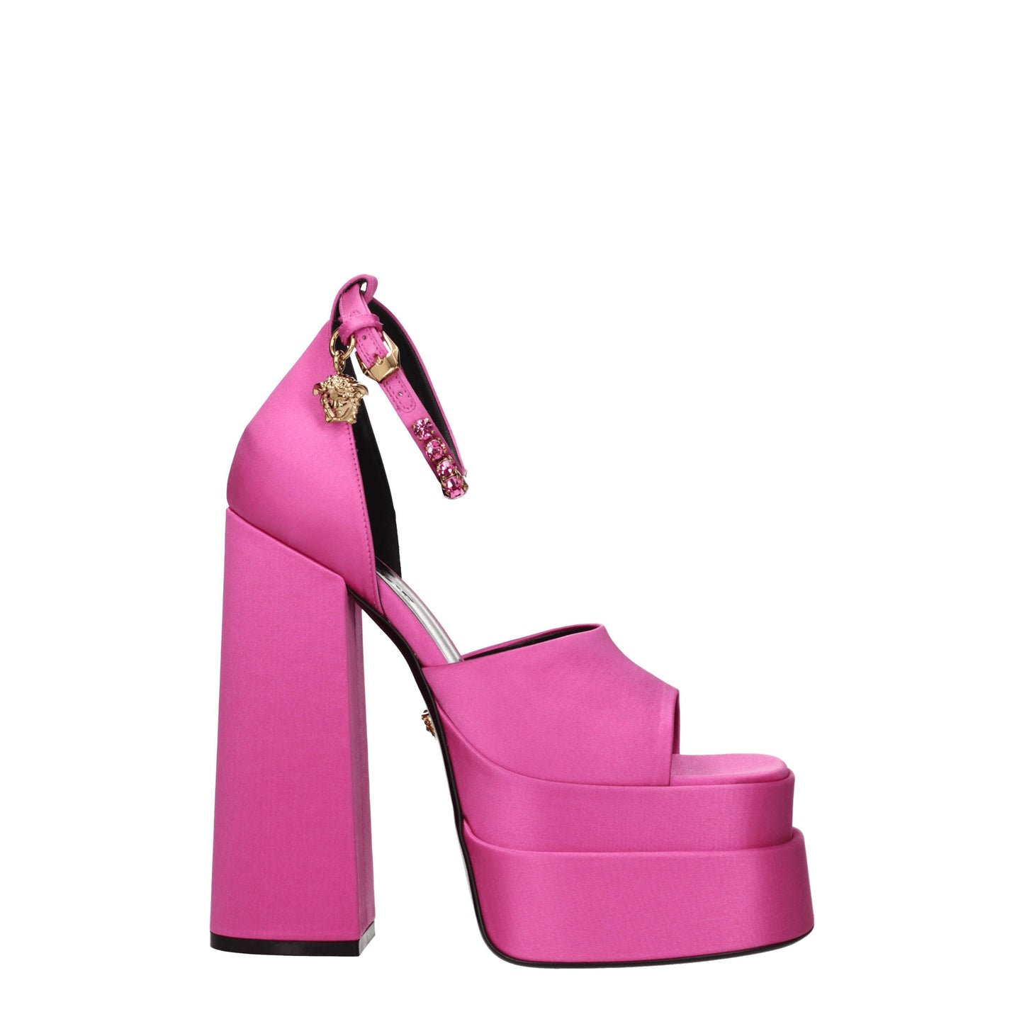 Versace Women's Sandals in Satin Fuchsia