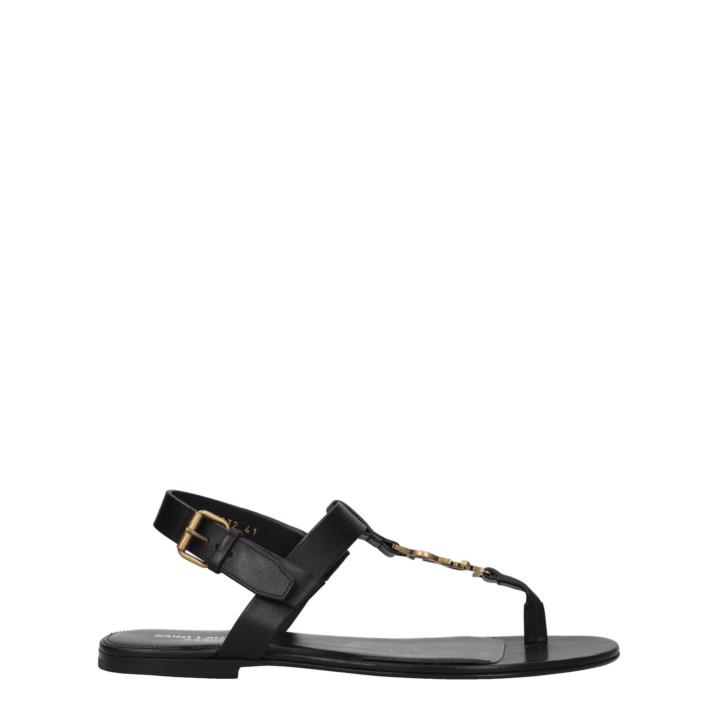 Saint Laurent Men's Sandals in Leather Black