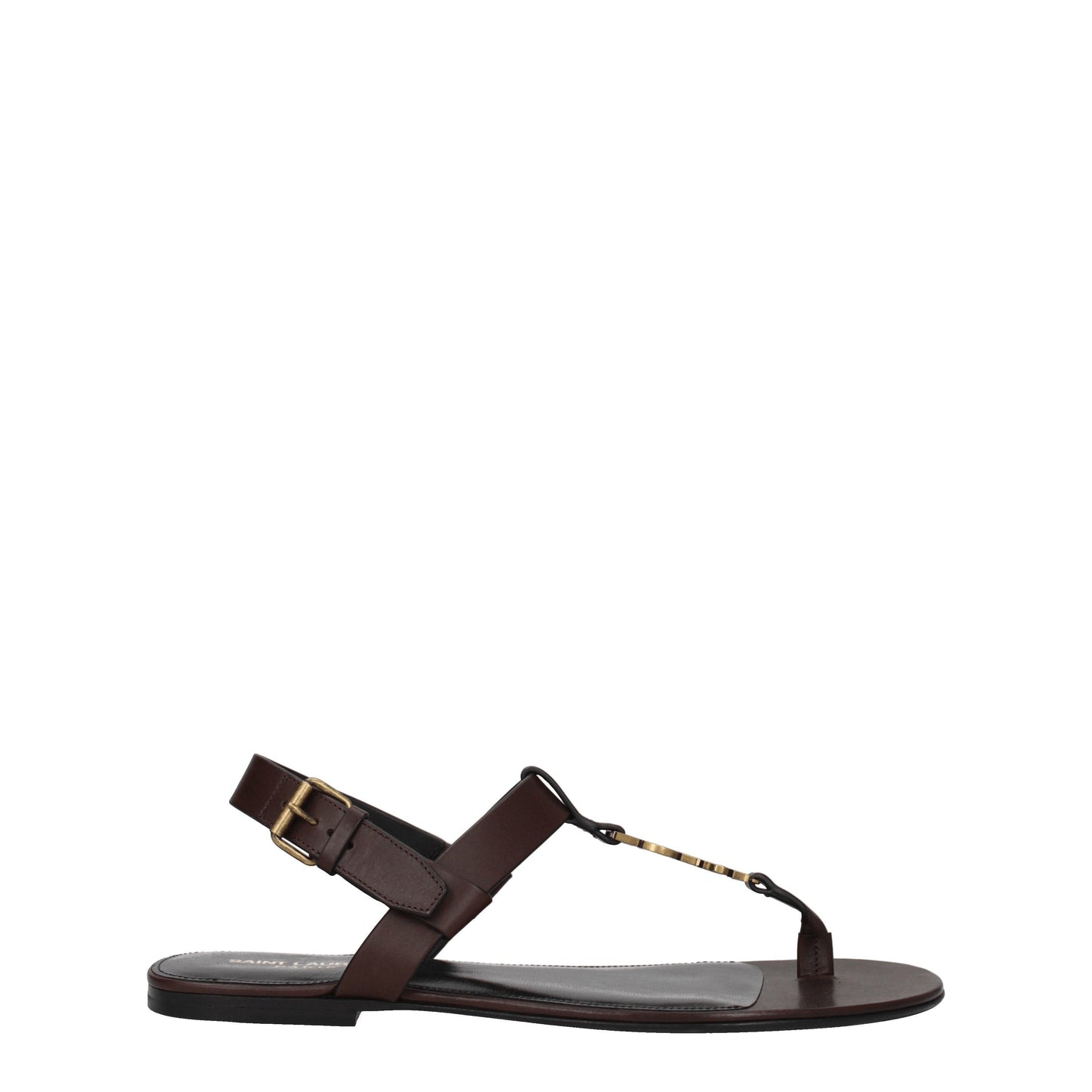 Saint Laurent Men's Sandals in Leather Brown/Dark Brown