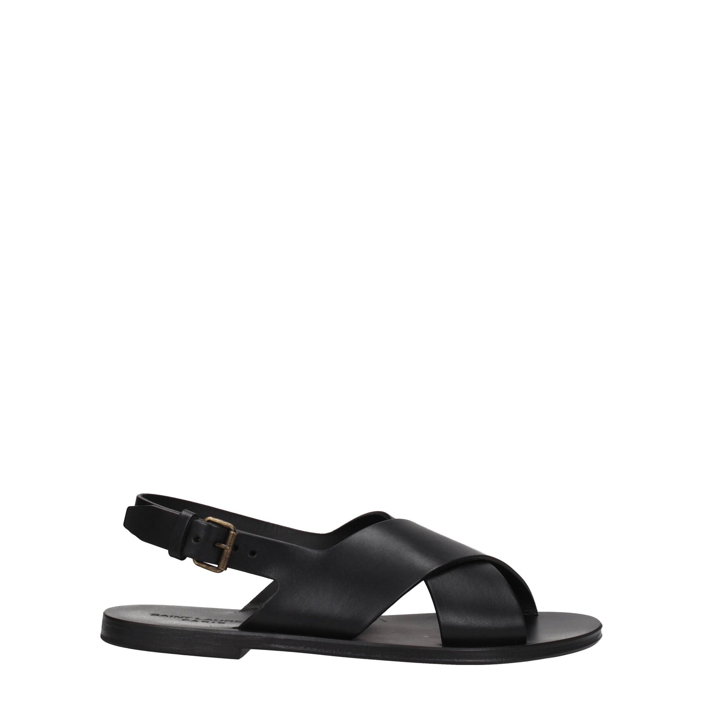 Saint Laurent Men's Sandals in Leather Black