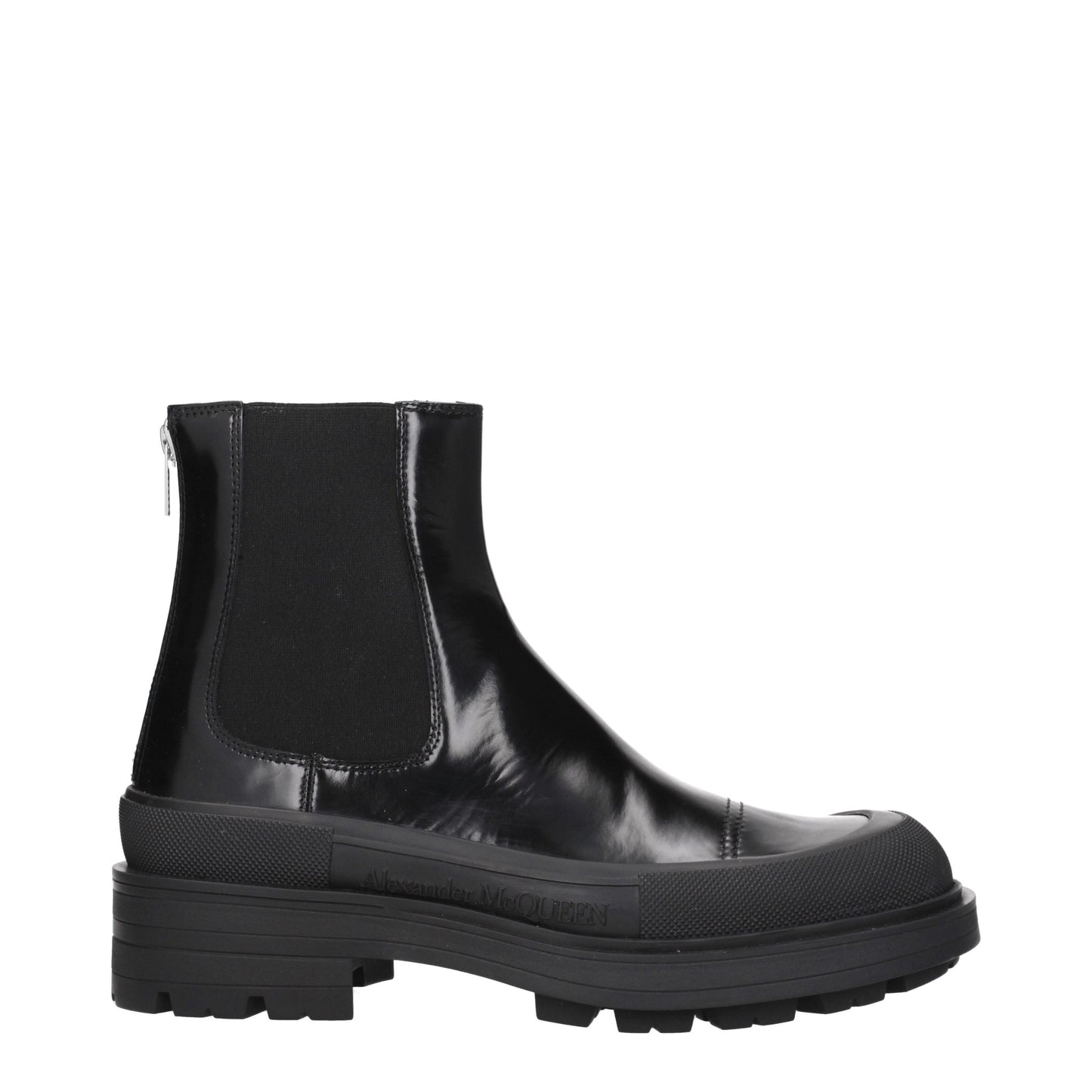 Alexander McQueen Men's Boots in Leather Black