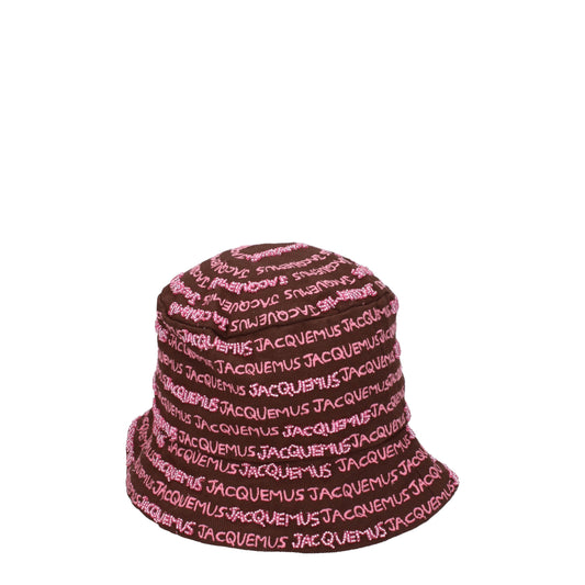 Jacquemus Hats Men Cotton Brown/Pink