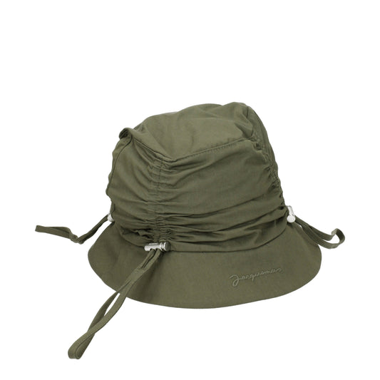 Jacquemus Hats Men Cotton Green/Khaki