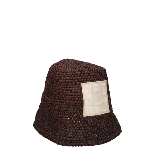 Jacquemus Hats Men Raffia Brown/Dark Brown