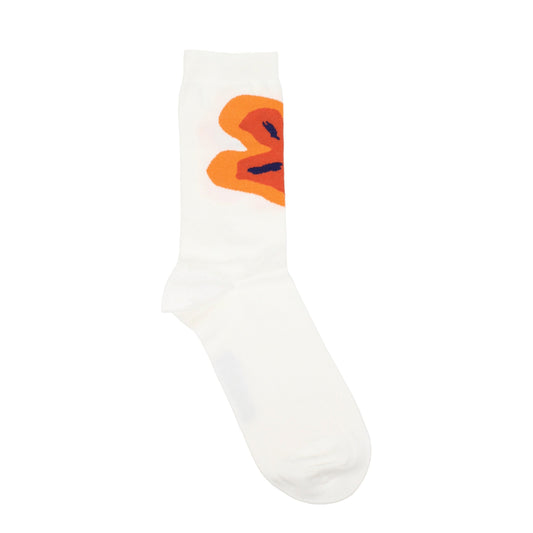 Jacquemus Socks Men Cotton White/Orange