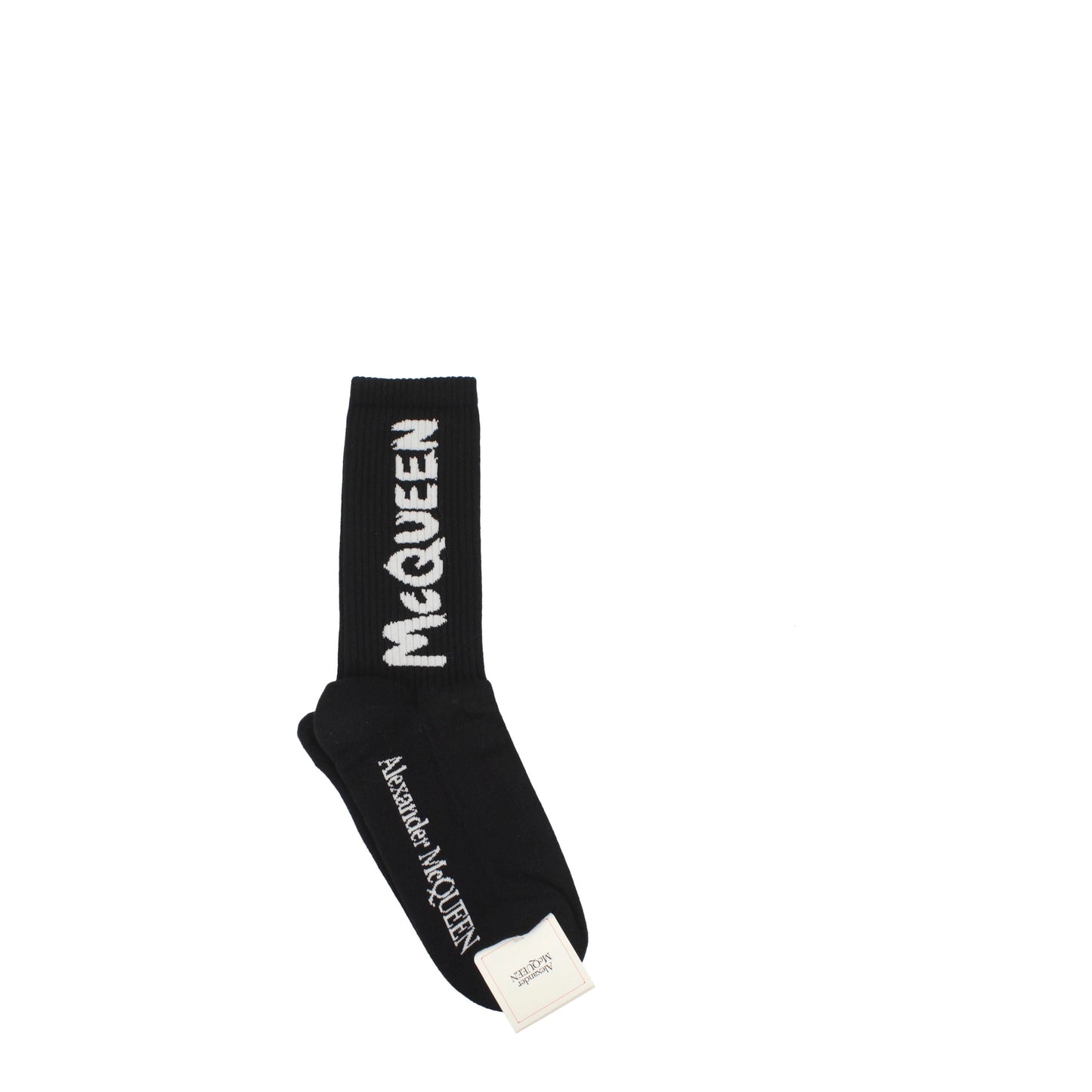 Alexander McQueen Socks Men Cotton Black/White