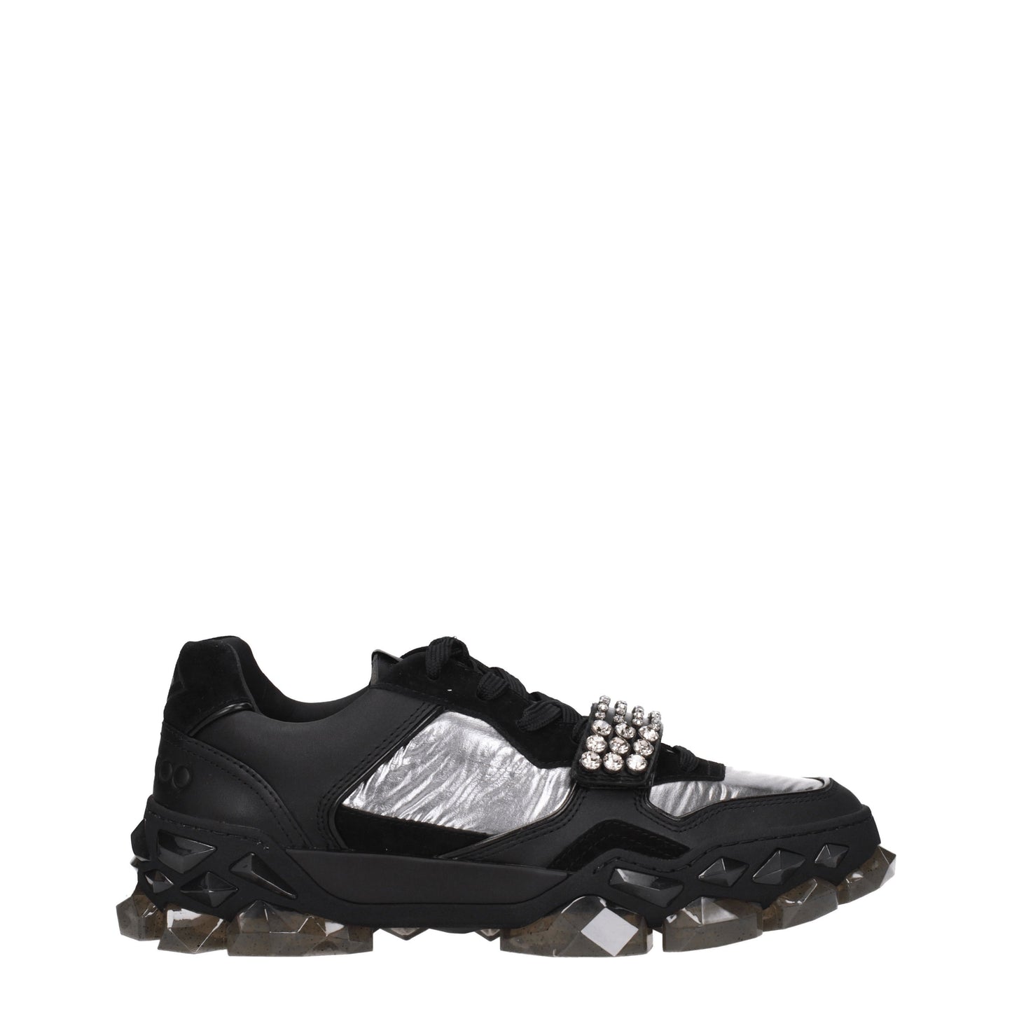 Jimmy Choo Men's Sneakers in Fabric  Black/Silver