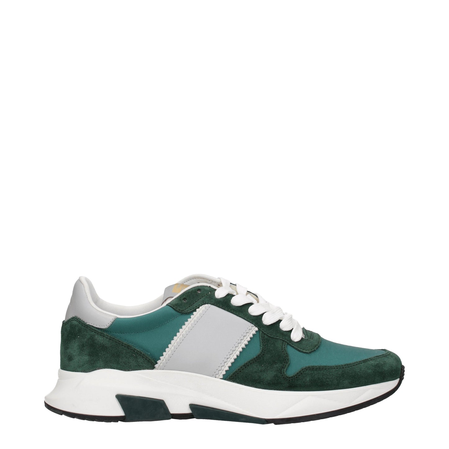 Tom Ford Men's Sneakers in Suede Green/Ultra Marine Green