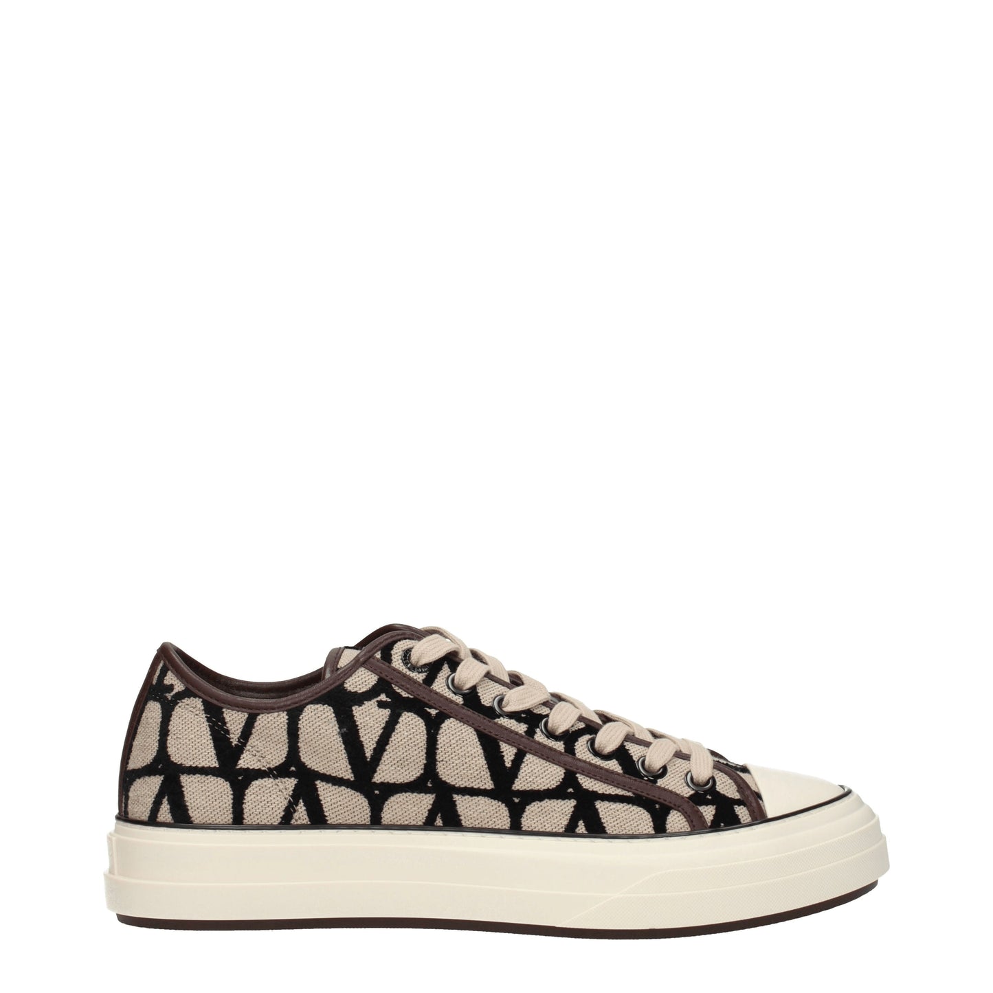 Valentino Garavani Men's Sneakers in Fabric  Beige/Natural