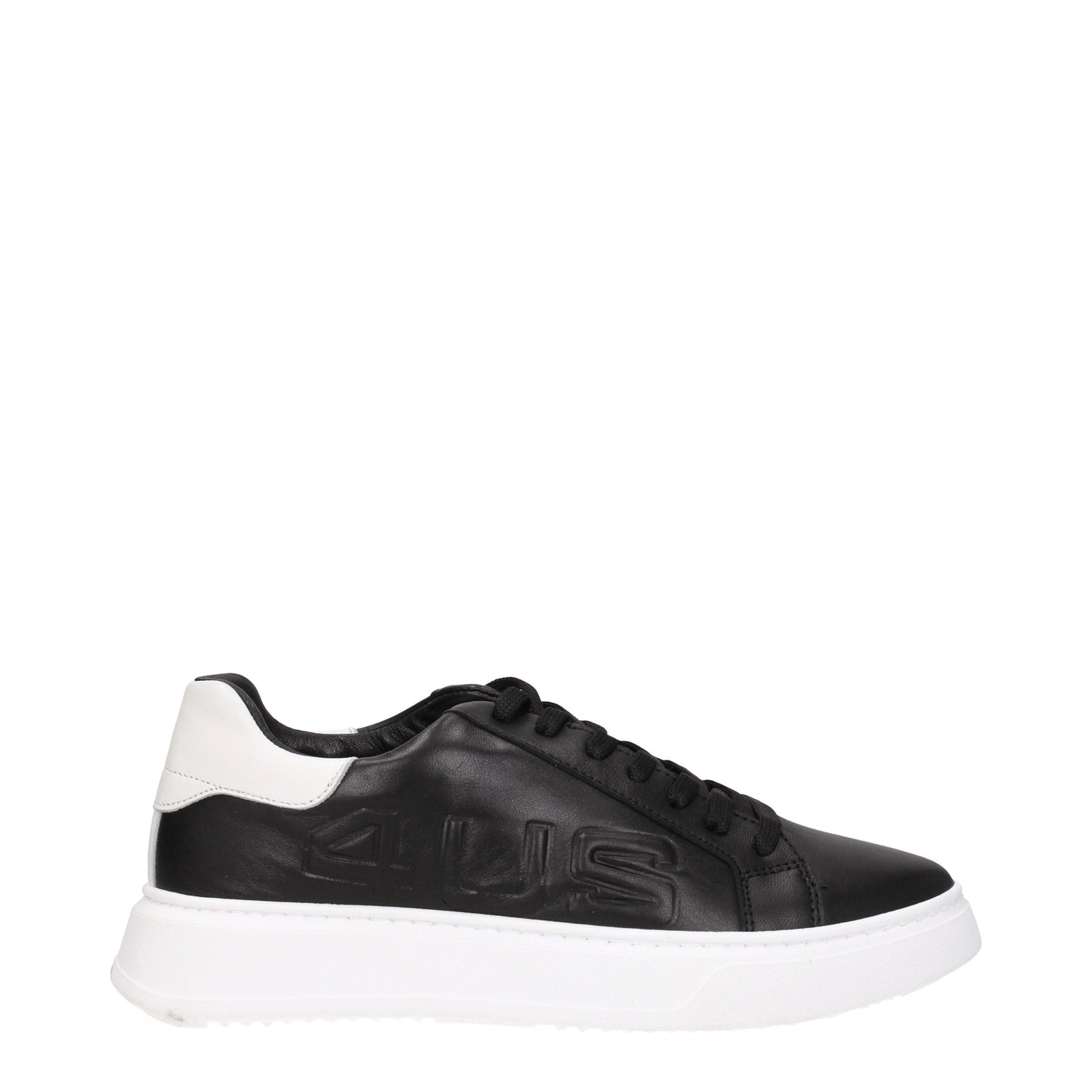 Cesare Paciotti Men's Sneakers in Leather Black/White