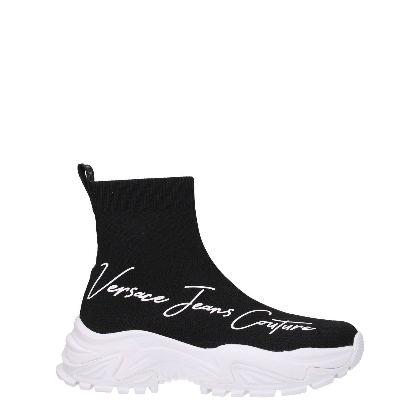 Versace Jeans Women's Sneakers in Fabric  Black/White