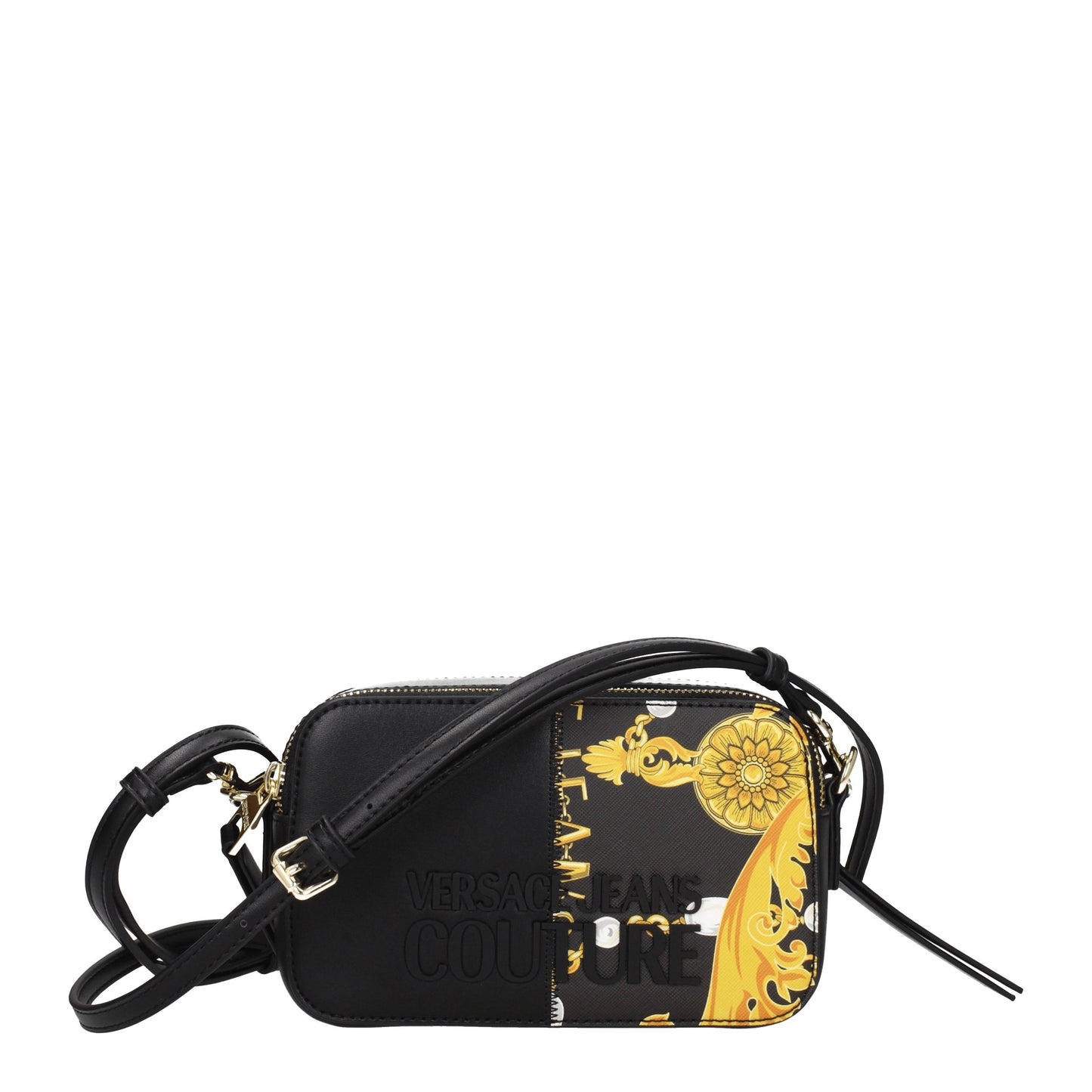 Versace Jeans Crossbody Bags Women Polyurethane Black/Gold