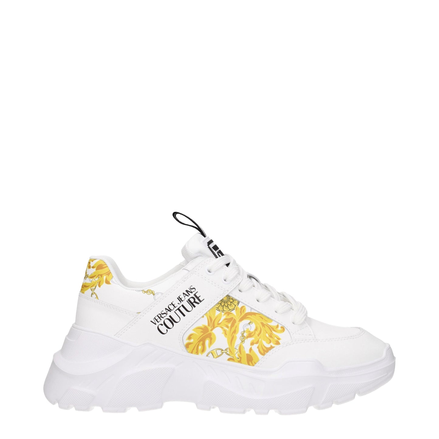 Versace Jeans Men's Sneakers in Leather White/Gold