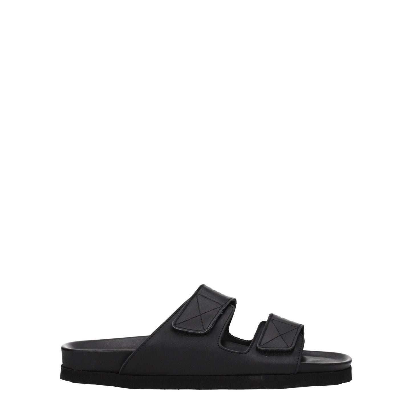 Palm Angels Sandals & Slippers Men Leather Black