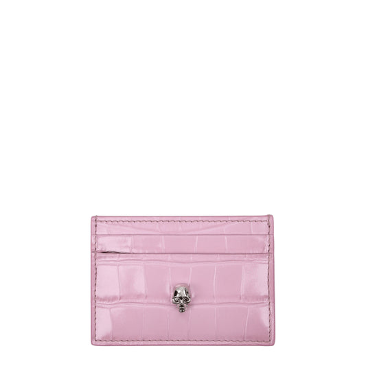 Alexander McQueen Document Holders Women Leather Pink