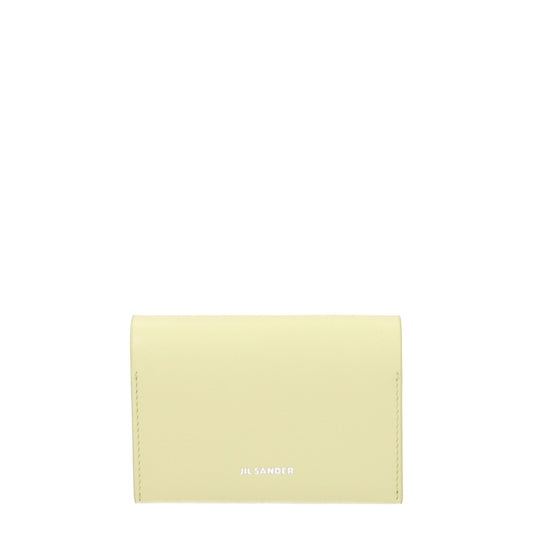 Jil Sander Document Holders Women Leather Yellow/Lemon