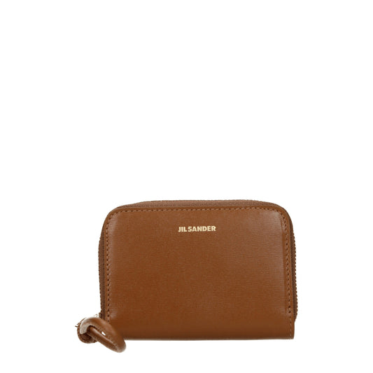 Jil Sander Coin Purses Women Leather Brown/Acorn