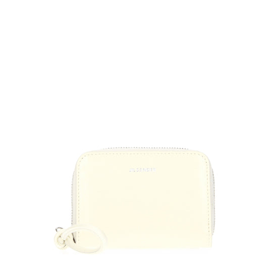 Jil Sander Coin Purses Women Leather Beige/Milk