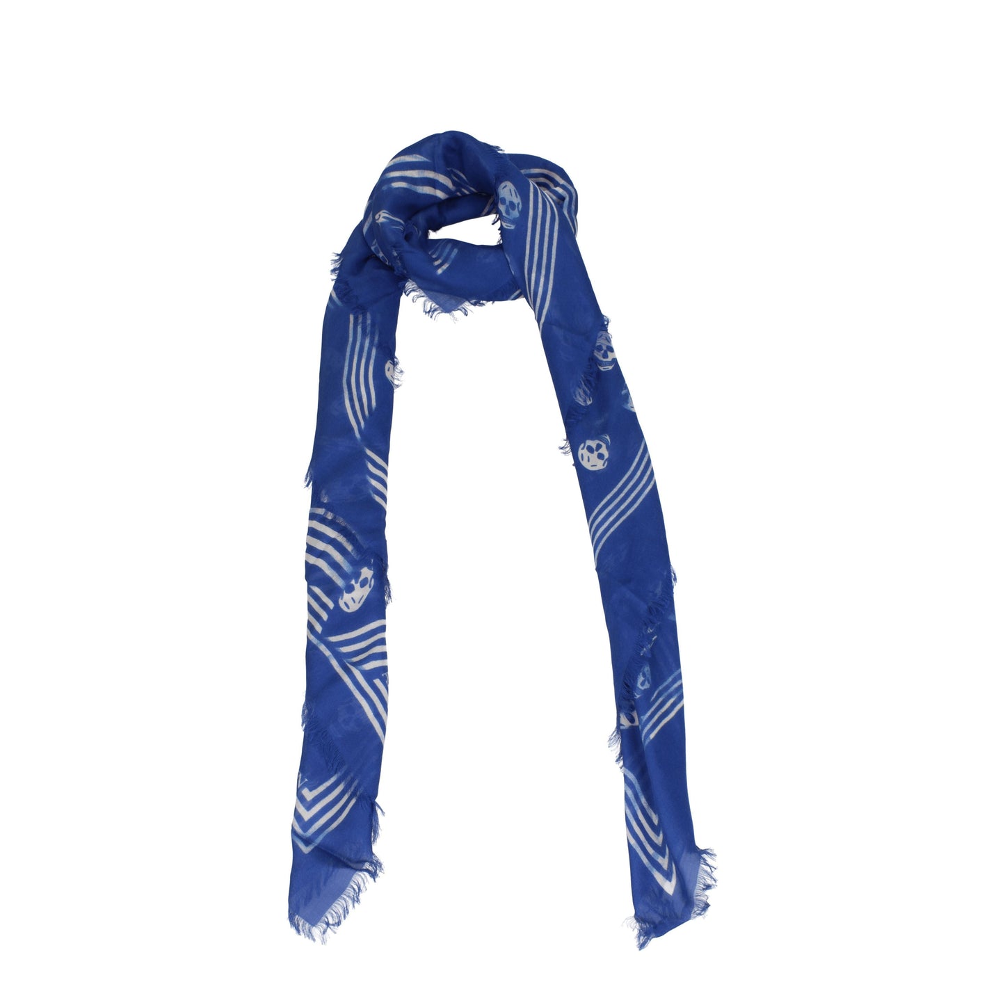 Alexander McQueen Foulards Men Modal Blue/White