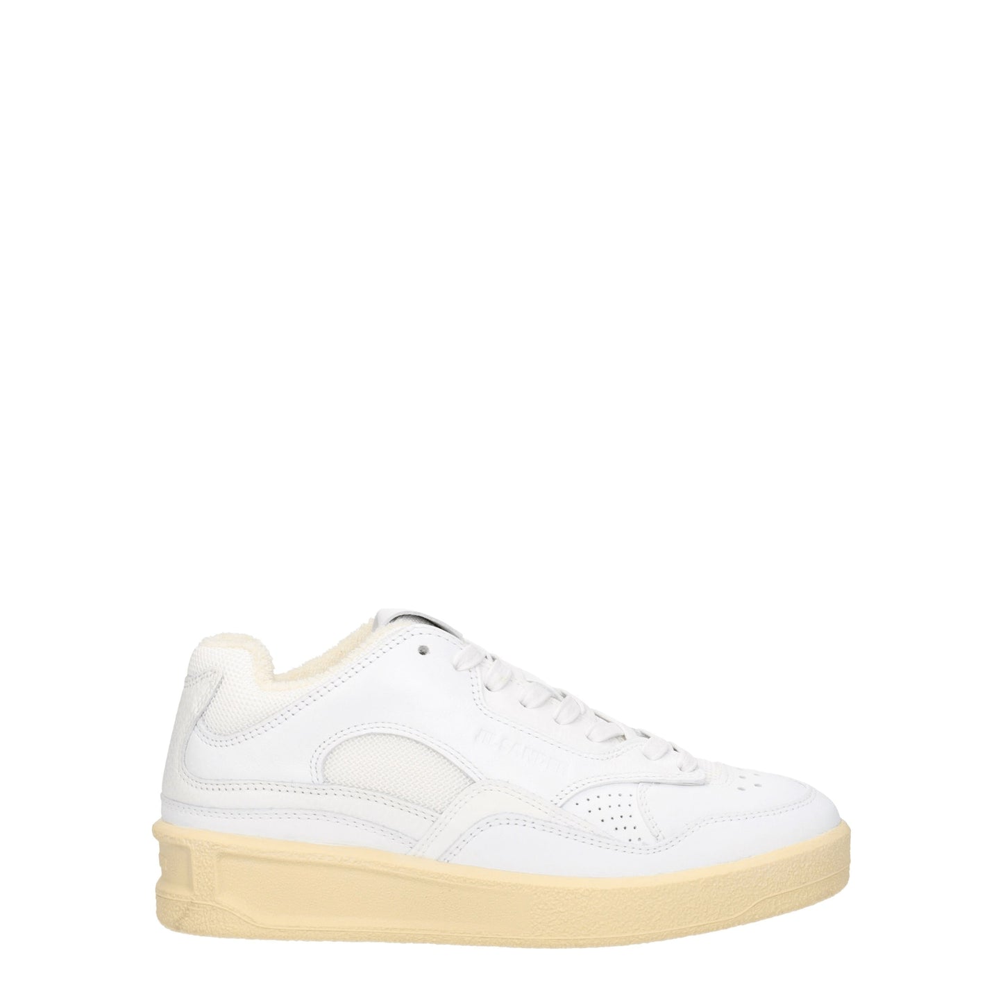 Jil Sander Women's Sneakers in Leather White/Ecru