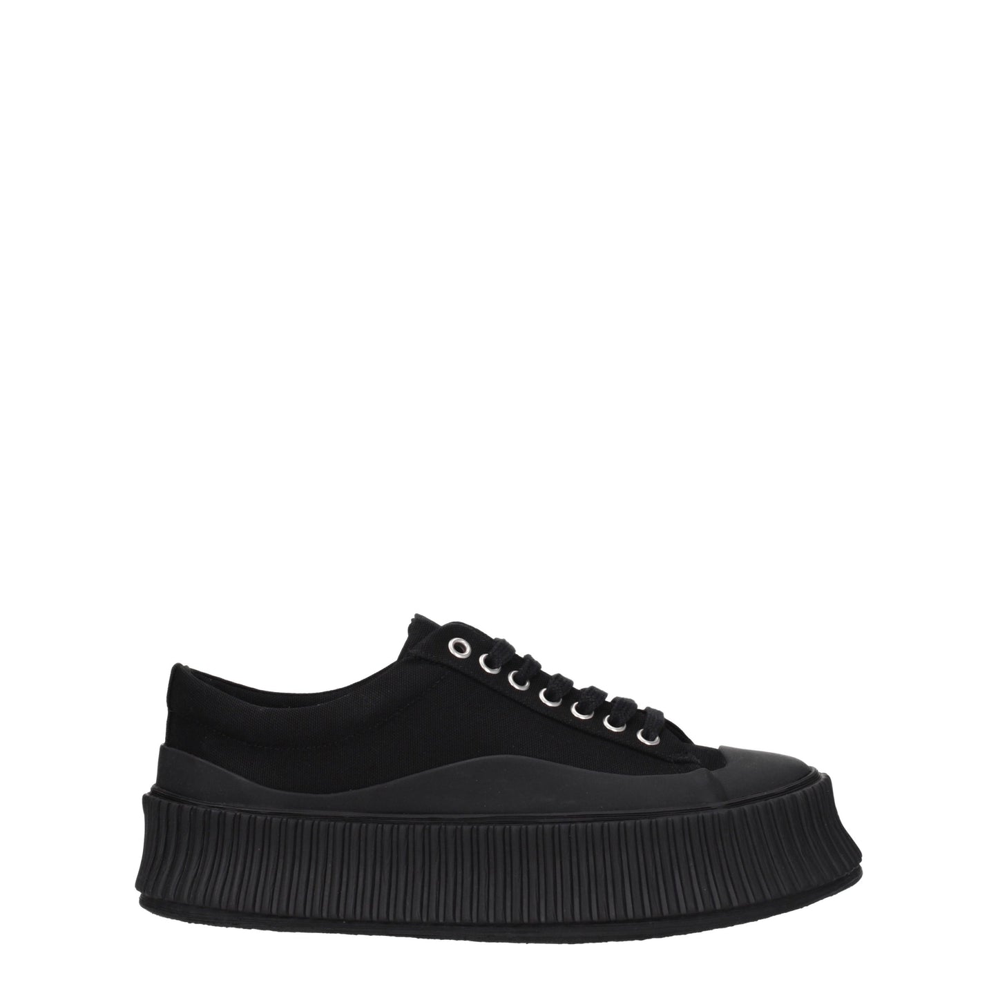 Jil Sander Women's Sneakers in Fabric  Black