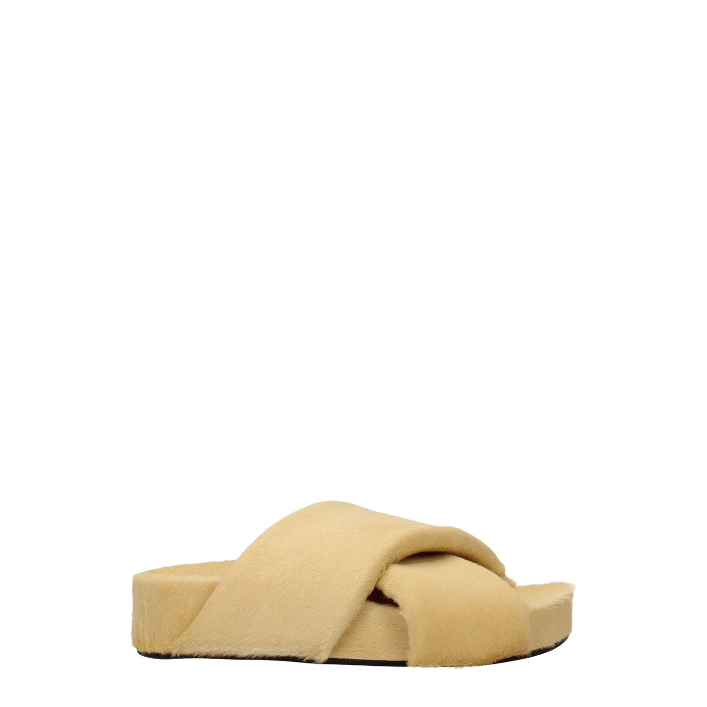 Jil Sander Women's Sandals & Slippers in Pony Skin Beige/Champagne