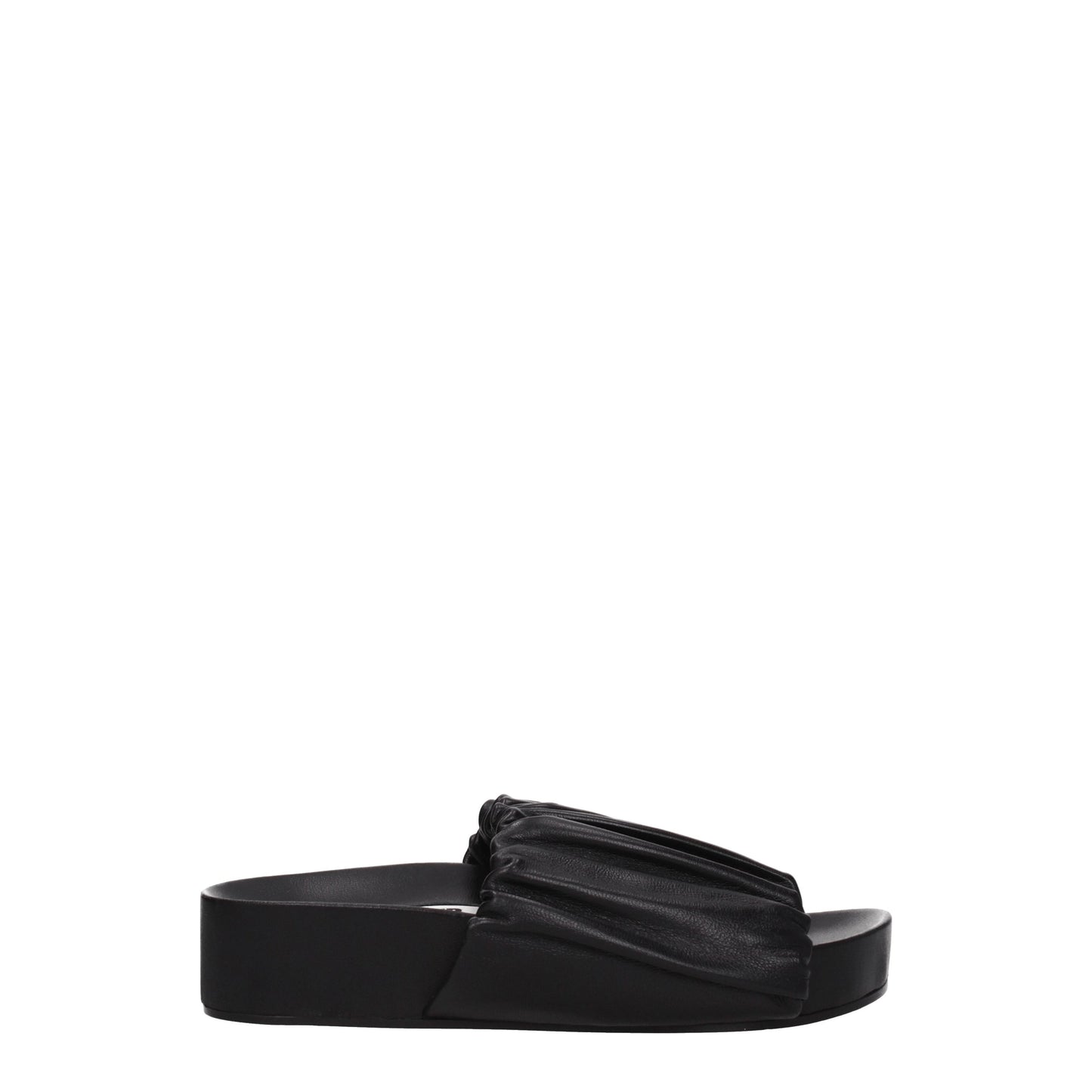 Jil Sander Women's Sandals & Slippers in Leather Black