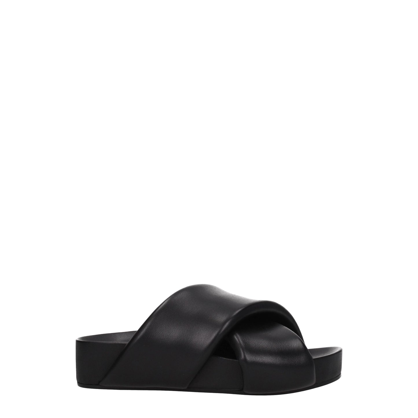 Jil Sander Women's Sandals & Slippers in Leather Black