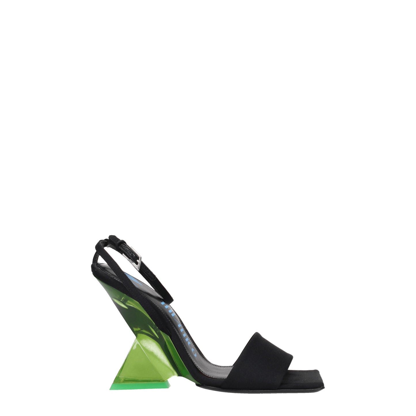 The Attico Women's Sandals in Satin Black/Green