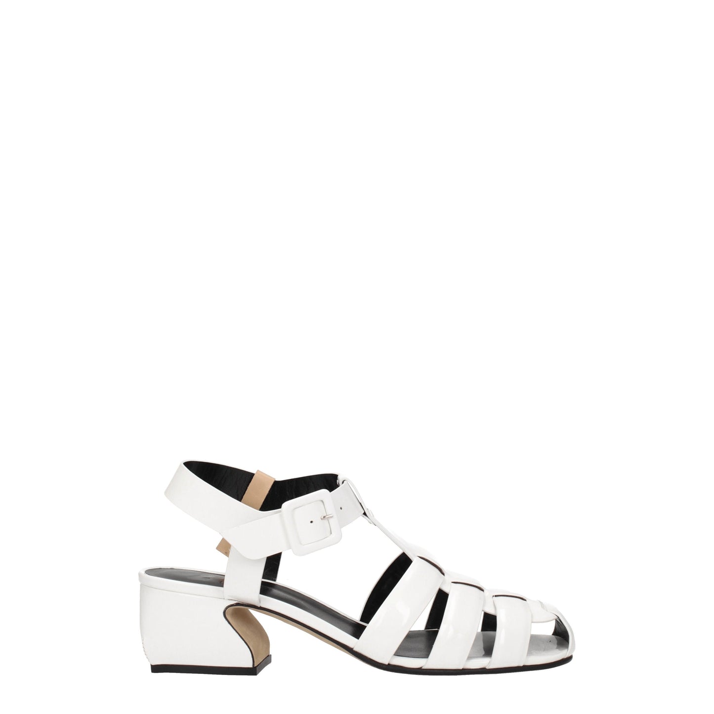 Sergio Rossi Women's Sandals in Patent Leather White