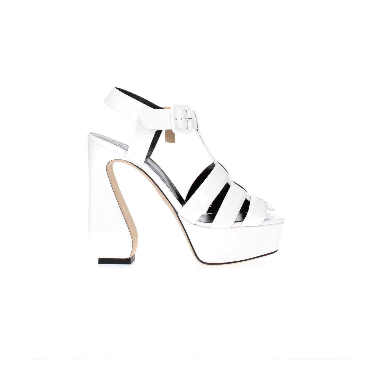 Sergio Rossi Women's Sandals in Patent Leather White